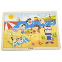 Viga Toys VIGA Drewniane Puzzle Lato 24 Elementy