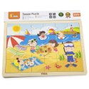 Viga Toys VIGA Drewniane Puzzle Lato 24 Elementy