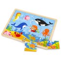 Viga Toys VIGA Drewniane Puzzle Ocean 16 elementów