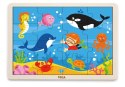 Viga Toys VIGA Drewniane Puzzle Ocean 16 elementów