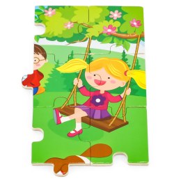 Viga Toys VIGA Drewniane Puzzle Plac Zabaw 24 Elementy