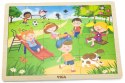 Viga Toys VIGA Drewniane Puzzle Plac Zabaw 24 Elementy