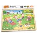 Viga Toys VIGA Drewniane Puzzle Plac Zabaw 24 Elementy