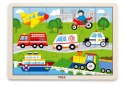 Viga Toys VIGA Drewniane Puzzle Pojazdy w mieście 24 Elementy