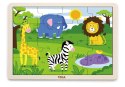 Viga Toys VIGA Drewniane Puzzle Safari 16 elementów