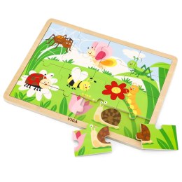 Viga Toys VIGA Drewniane Puzzle Życie na Łące Park 16 elementów