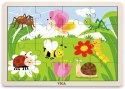 Viga Toys VIGA Drewniane Puzzle Życie na Łące Park 16 elementów