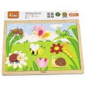 Viga Toys VIGA Drewniane Puzzle Życie na Łące Park 16 elementów