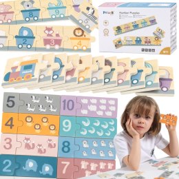 Viga Toys VIGA PolarB Drewniane Puzzle Numeryczne Cyferki Montessori