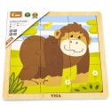 Viga Toys VIGA Poręczne Drewniane Puzzle Goryl 9 elementów