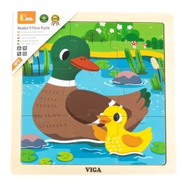 Viga Toys VIGA Poręczne Drewniane Puzzle Kaczki 9 elementów