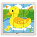 Viga Toys VIGA Poręczne Drewniane Puzzle Kaczuszka 9 elementów