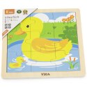 Viga Toys VIGA Poręczne Drewniane Puzzle Kaczuszka 9 elementów