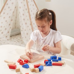 Viga Toys Viga Drewniana Gra Budowanie Klocki 3D Montessori