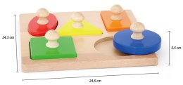 Viga Toys Viga Drewniane Puzzle z Pinezkami Kształty Montessori