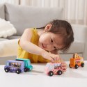 Viga Toys VIGA Drewniany Zestaw Food Trucki Pojazdy cukierni 4 autka