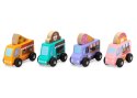 Viga Toys VIGA Drewniany Zestaw Food Trucki Pojazdy cukierni 4 autka