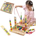 Viga Toys VIGA Drewniana Gra edukacyjna Logiczne koraliki 104 elementy Montessori