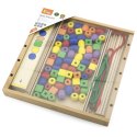 Viga Toys VIGA Drewniana Gra edukacyjna Logiczne koraliki 104 elementy Montessori