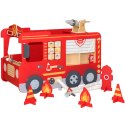 Viga Toys VIGA Duży Drewniany Wóz Strażacki Plac Zabaw Montessori