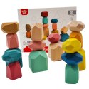 Tooky Toy TOOKY TOY Klocki Drewniane Balansujące Kamyczki Edukacyjne Montessori 16 el. Certyfikat FSC