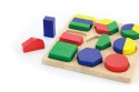 Viga Toys Drewniana układanka Viga Wzory Figury Geometryczne 18 Elementów Montessori