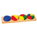 Viga Toys VIGA Drewniana Układanka Klocki Matematyczne Ułamki 10 Klocków Montessori