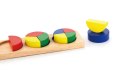 Viga Toys VIGA Drewniana Układanka Klocki Matematyczne Ułamki 10 Klocków Montessori