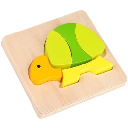 Tooky Toy TOOKY TOY Puzzle Układanka Montessori Grube Klocki Żółw 5 el.