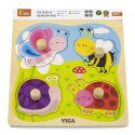 Viga Toys VIGA Drewniane Puzzle z Pinezkami Owady