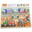 Viga Toys VIGA Grube Puzzle Pojazdy Budowlane Dopasuj Kształty