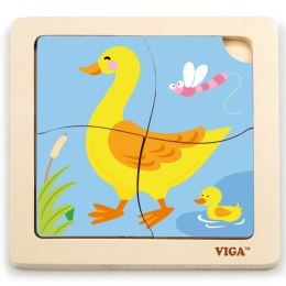 Viga Toys VIGA Poręczne Drewniane Puzzle Kaczuszka