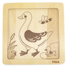 Viga Toys VIGA Poręczne Drewniane Puzzle Kaczuszka