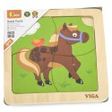 Viga Toys VIGA Poręczne Drewniane Puzzle Konik