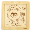 Viga Toys VIGA Poręczne Drewniane Puzzle Lew