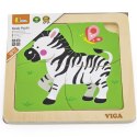 Viga Toys VIGA Poręczne Drewniane Puzzle Zebra