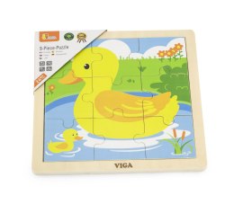 Viga 51436 Puzzle na podkładce 9 elementów - kaczuszki